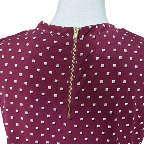 Liz Claiborne Pleated Neck Short Sleeve Blouse Size Small - Picture 6 of 8